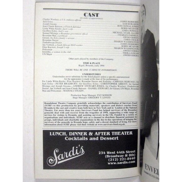 Overwhelming Playbill 2007 Sam Robards James Rebhorn Linda Powell - Picture 5 of 7